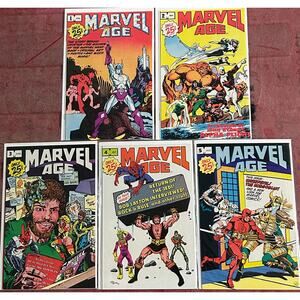 Marvel Age #1 - 5 (1984 Marvel) Lot of 5- 2 KEYS - Alpha Flight